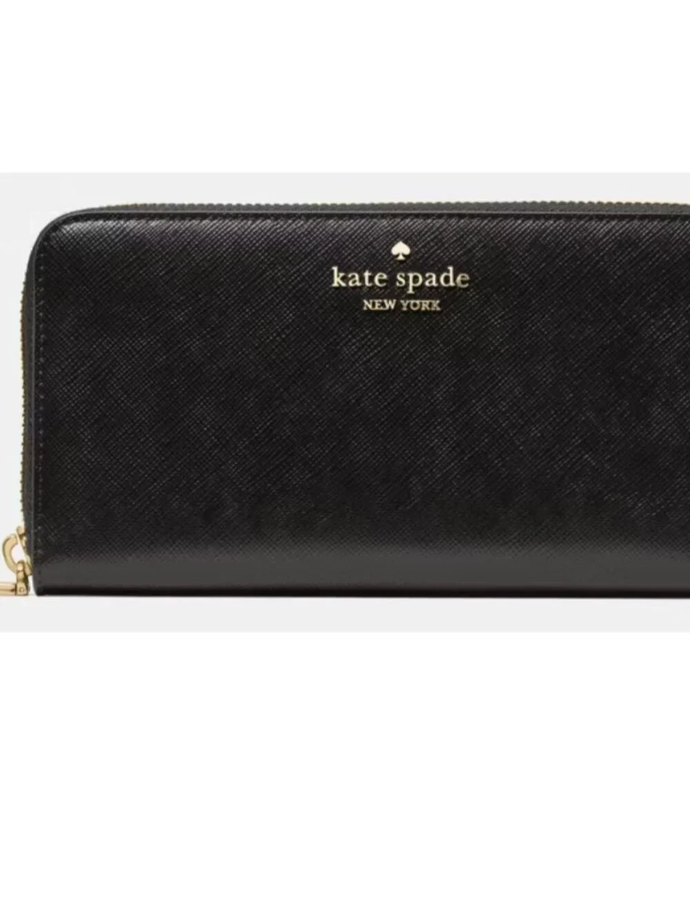 Kate Spade Schuyler Large Continental Wallet Black Zip Around New